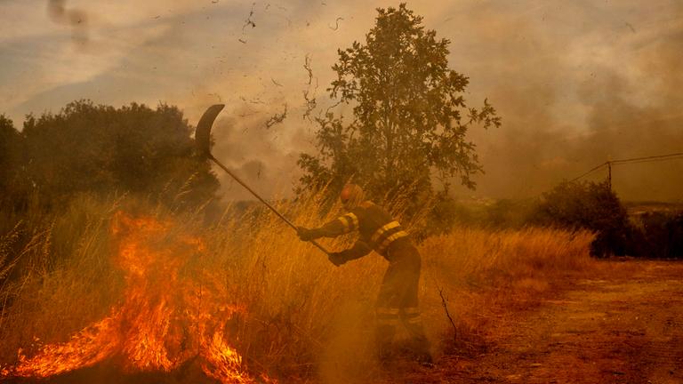 Forest fire in Ourense