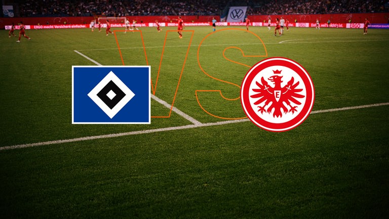 Vereinslogos von HSV und Eintracht Frankfurt