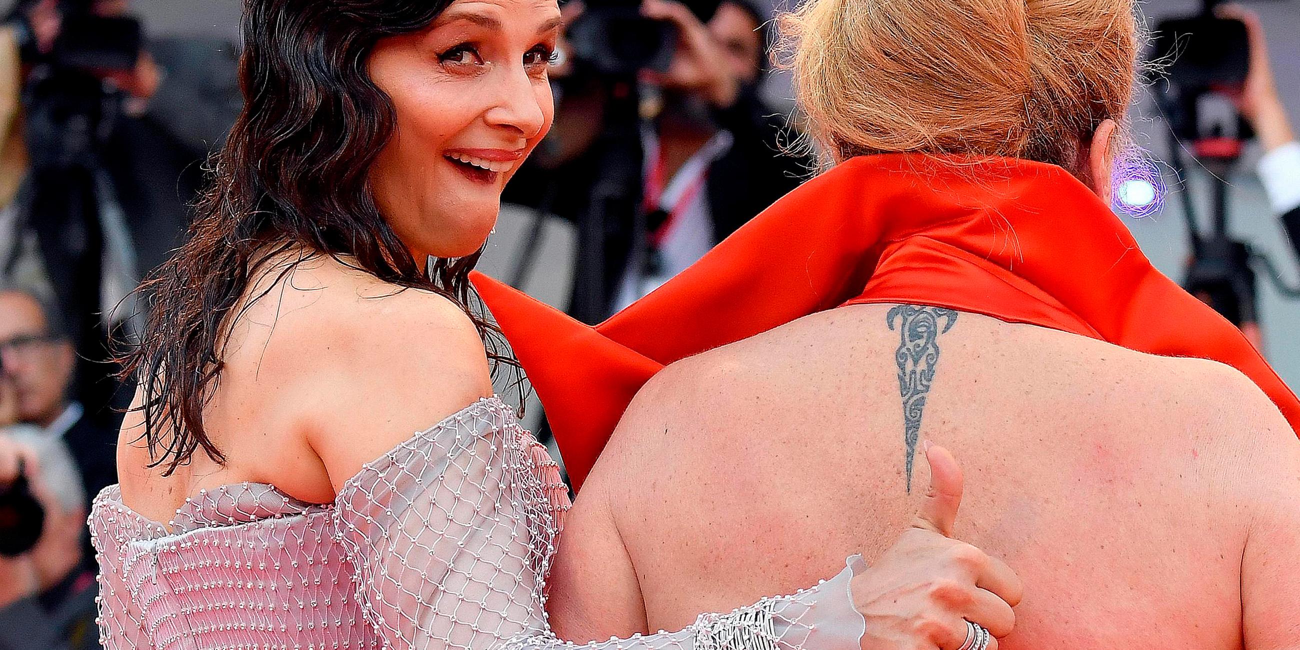 Juliette Binoche und Catherine Deneuve (r), am 28.08.2019  in Venedig