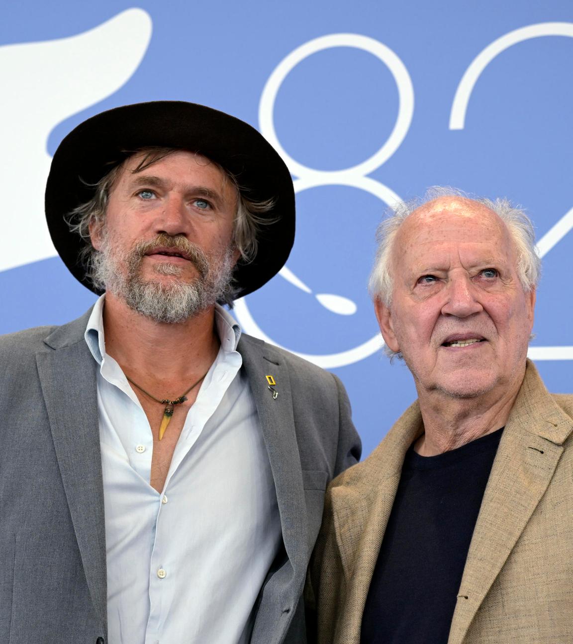 Steve Boyes und Werner Herzog bei den Filmfestspielen in Venedig