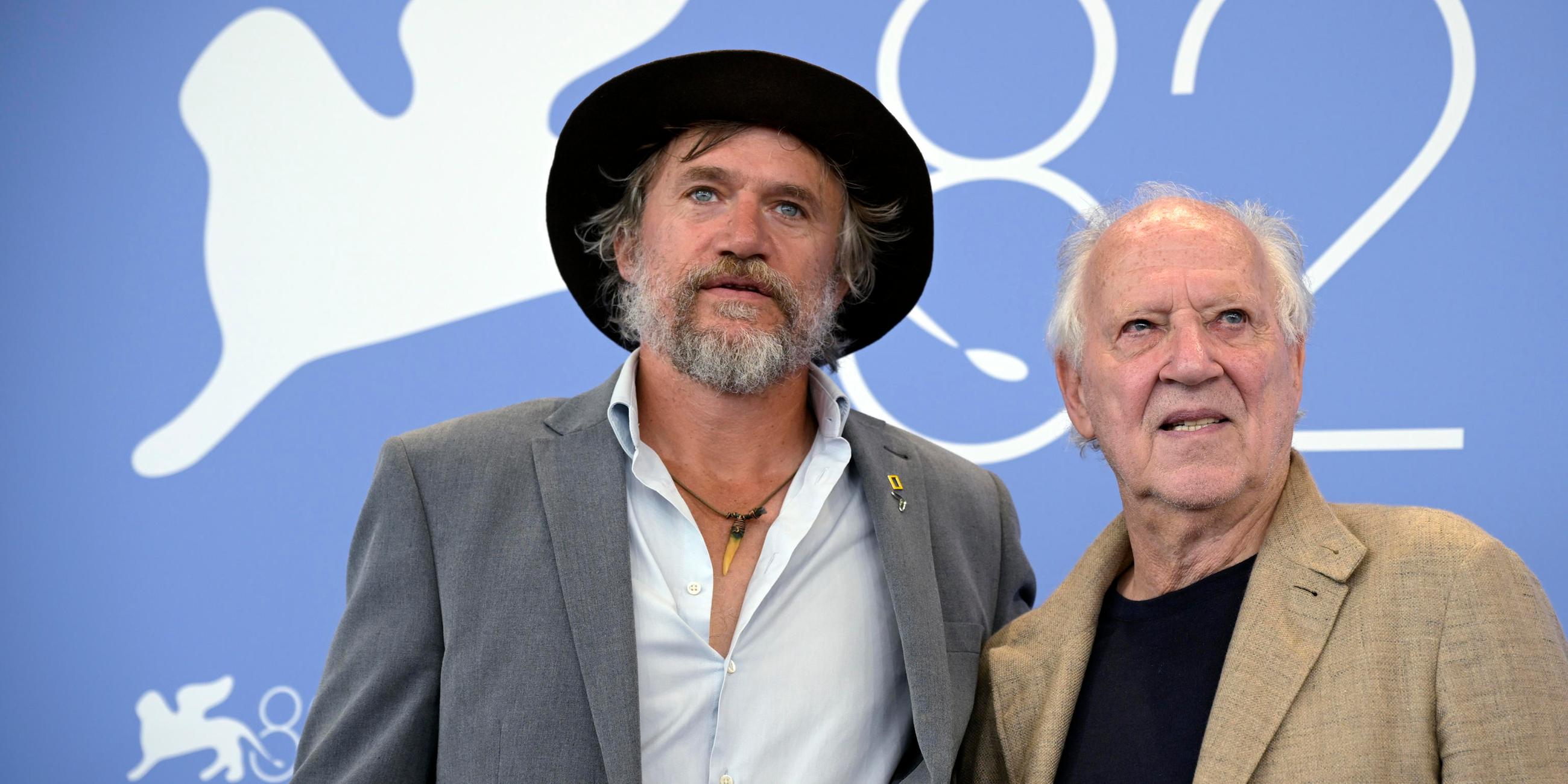 Steve Boyes und Werner Herzog bei den Filmfestspielen in Venedig