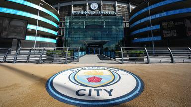 Großbritannien, Manchester: Blick auf das Etihad Stadium.