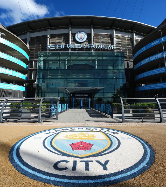 Großbritannien, Manchester: Blick auf das Etihad Stadium.