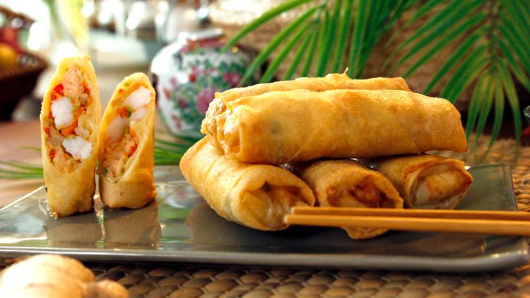 Frühlingsrollen mit Fisch