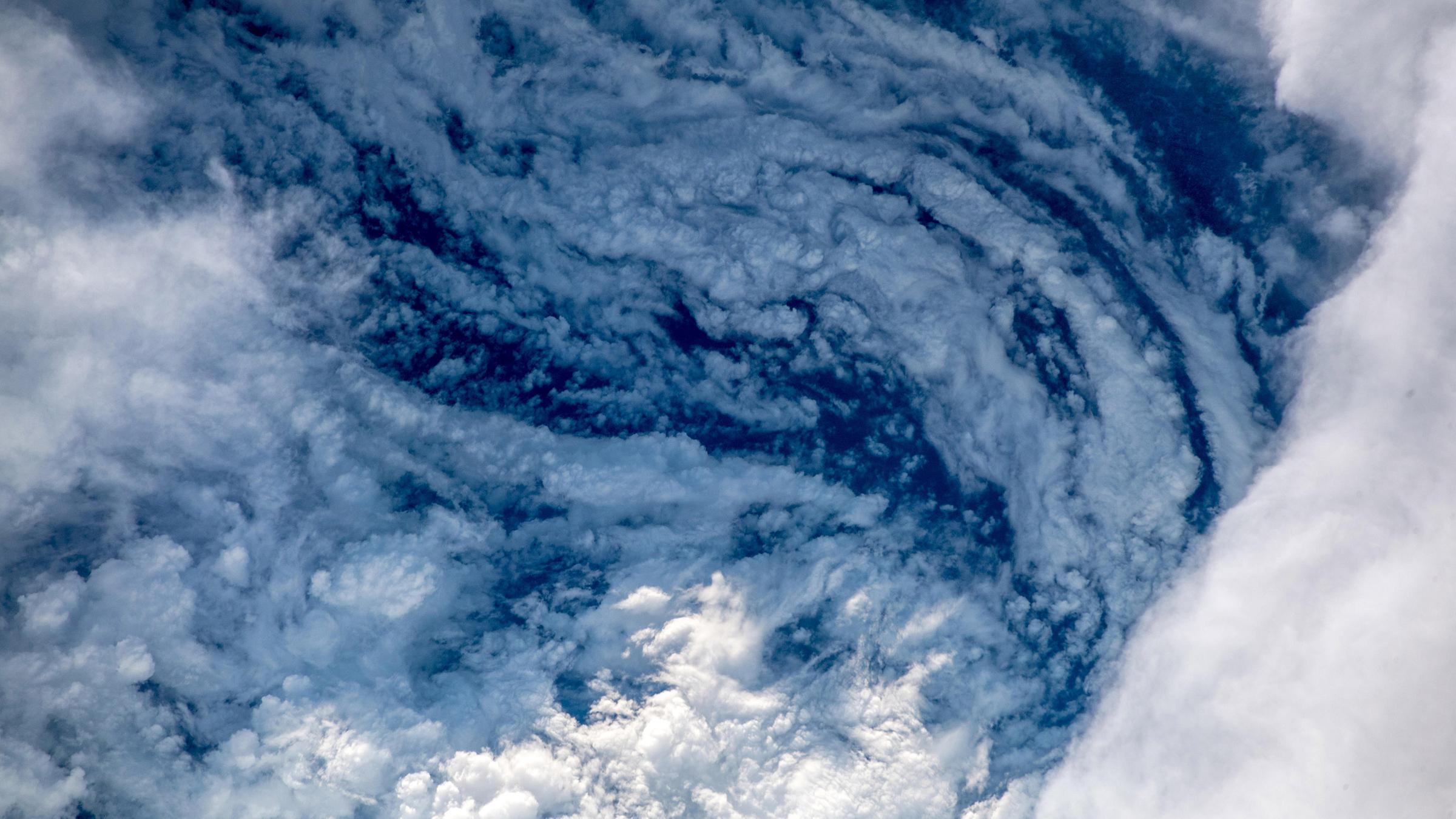 Auge des Hurrikans Florence