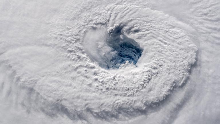 Das Auge des Hurrikans Florence