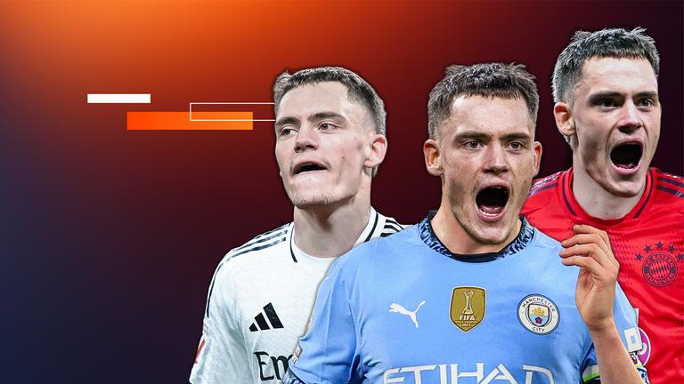 Florian Wirtz in drei verschiednene Trikots