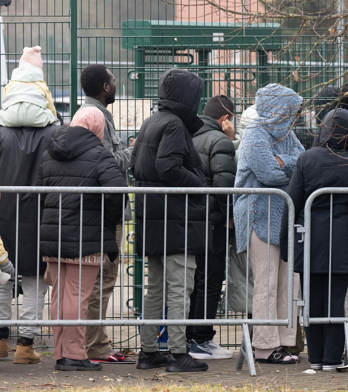 Flüchtlinge in Erstaufnahmeeinrichtung in Gießen