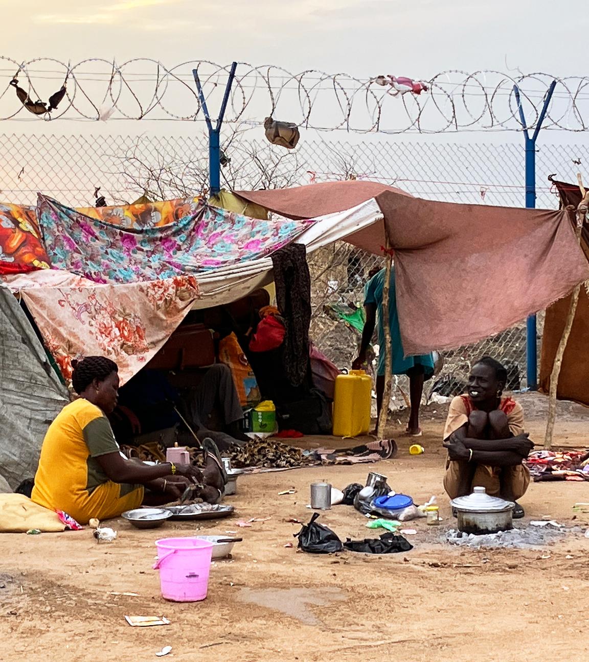 Flüchtlinge aus dem Sudan im Transitlager 2 in der südsudanesischen Grenzstadt Renk. 