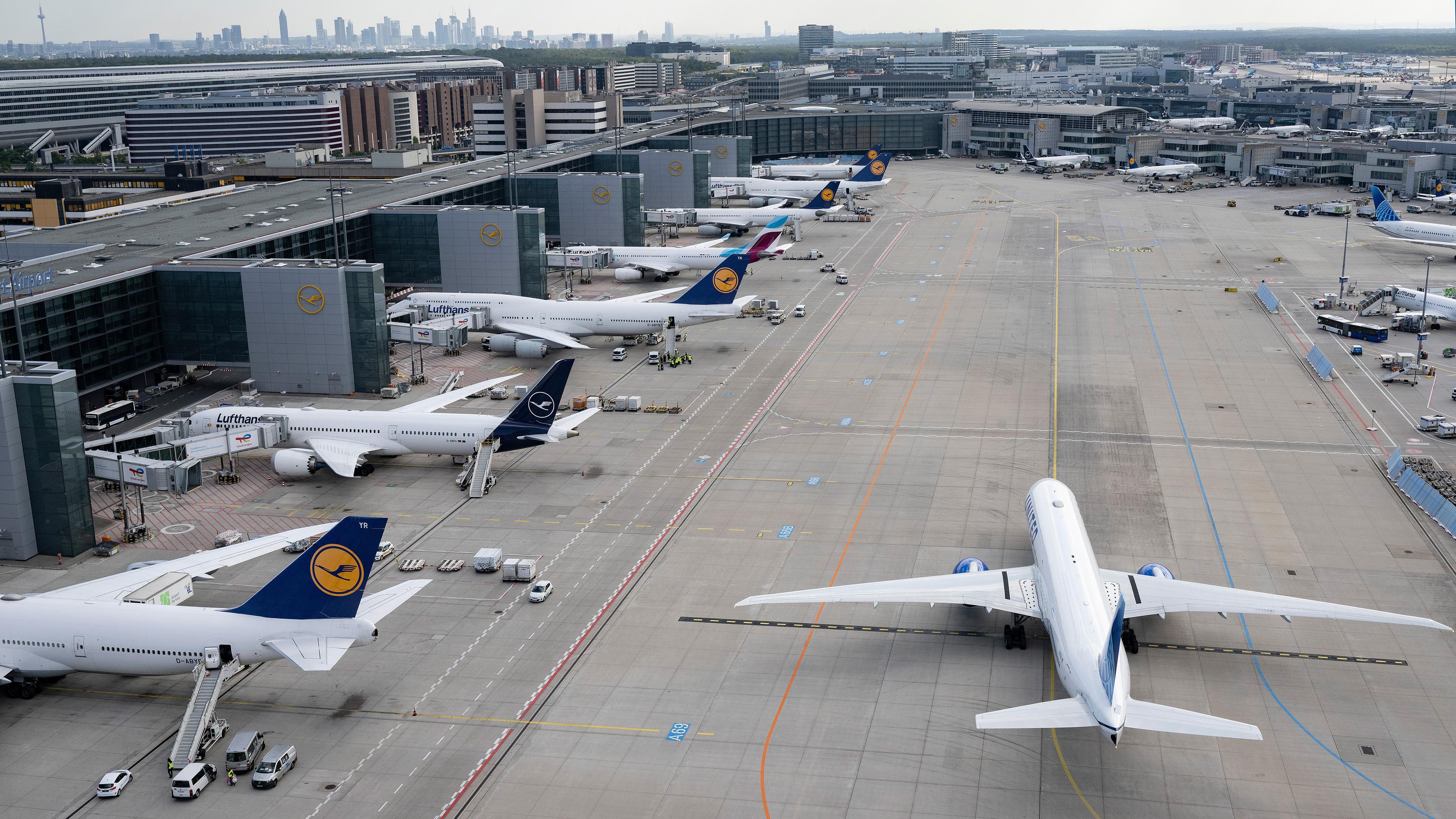 Frankfurter Flughafen, aufgenommen am 17.07.2023
