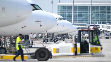 Bayern, München: Flugzeuge der Lufthansa und der Lufthansa CityLine stehen am Flughafen München