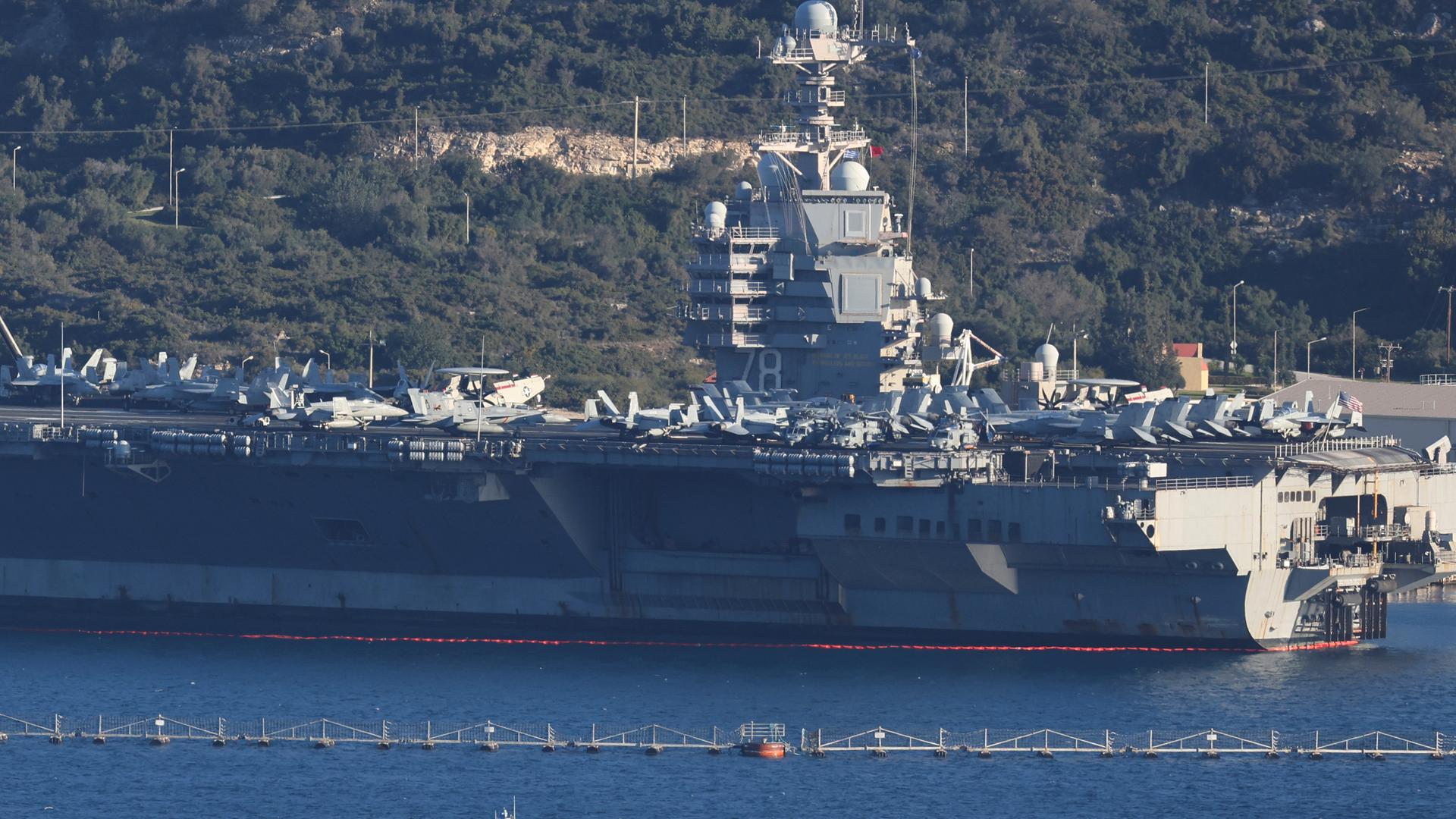 Flugzeugträger USS Gerald R. Ford in Griechenland