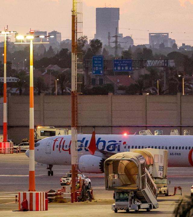 Flydubai-Flugzeug nach Landung am Ben Gurion Flughafen in Israel. (Archiv)