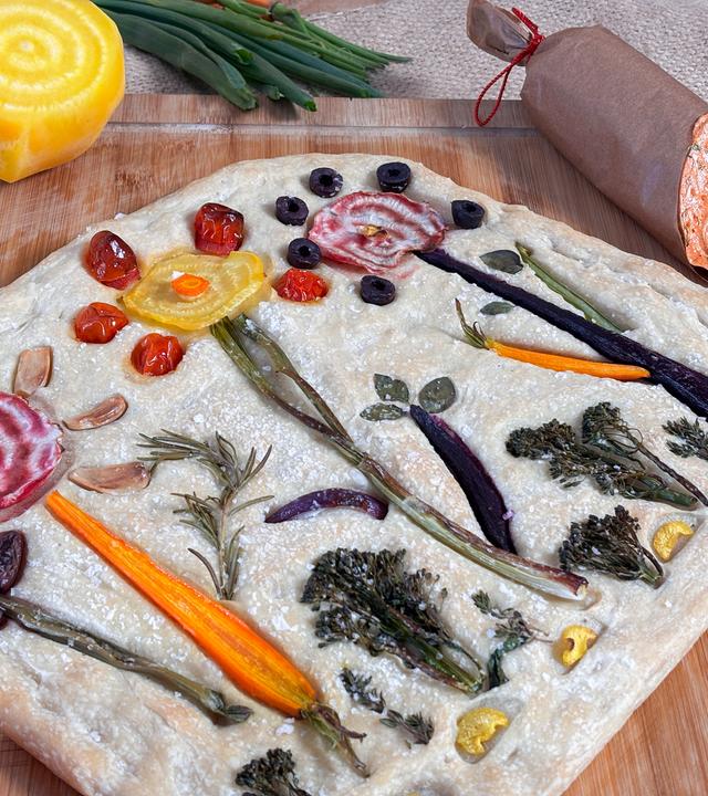 Focaccia-Blumenwiese