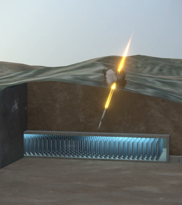 Grafikvideo, das die iranische Atomanlage als Ziel der Israelis erläutert. 