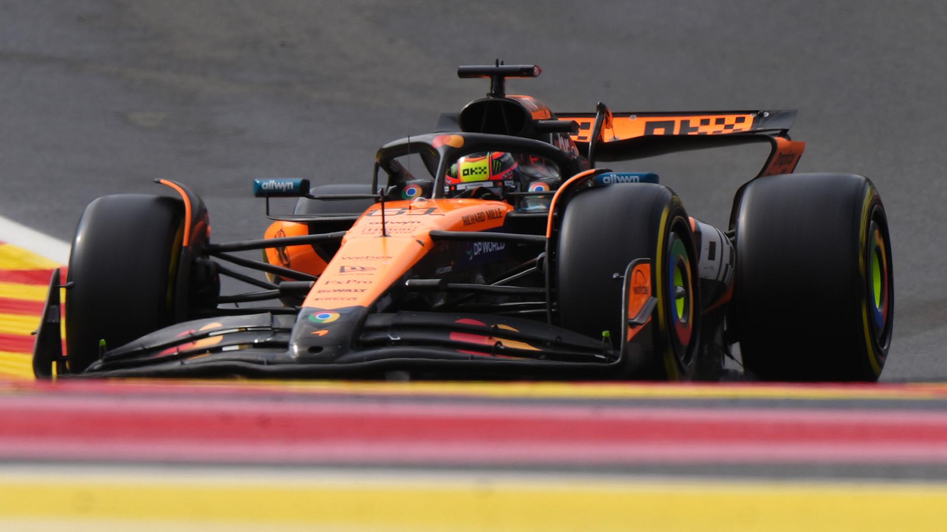 Oscar Piastri von McLaren auf dem Circuit de Spa-Francorchamps.