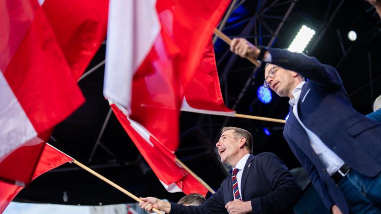 Spitzenkandidat der FPÖ Harald Vilimsky und Bundesparteiobmann Herbert Kickl am Freitag, 07. Juni 2024.