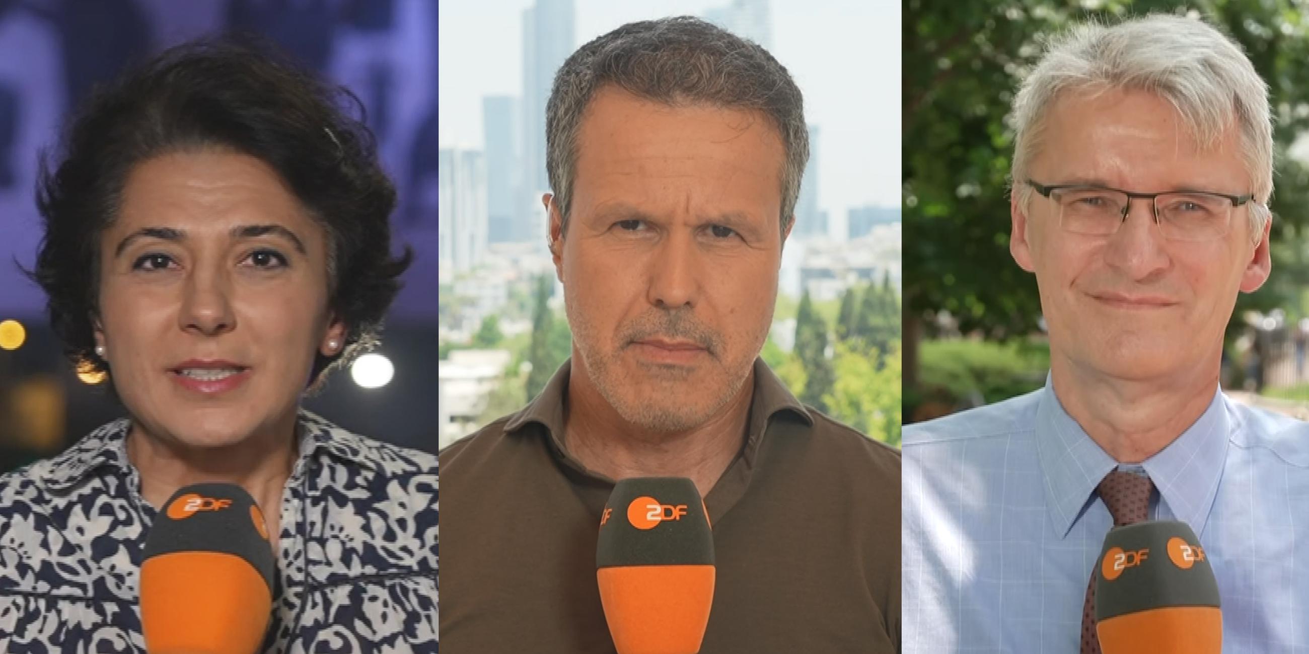 Golineh Atai (Links), Thomas Reichart (Mitte), Elmar Theveßen (Rechts)