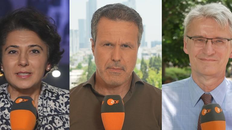 Golineh Atai (Links), Thomas Reichart (Mitte), Elmar Theveßen (Rechts)