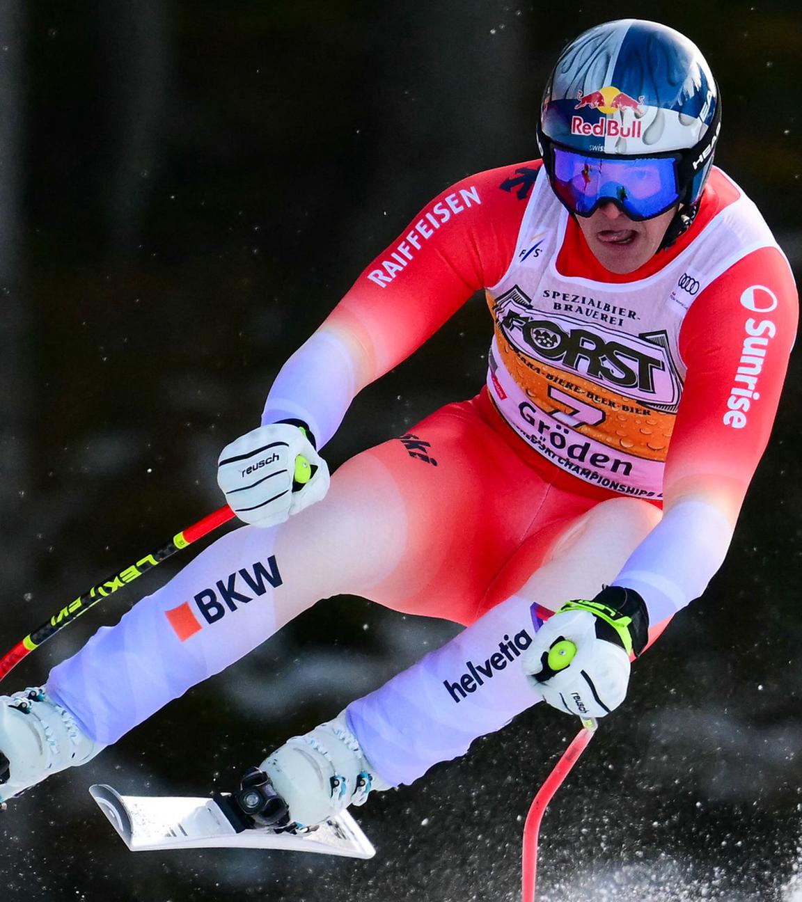 TOPSHOT – Der Schweizer Franjo Von Allmen im Herren-Abfahrtslauf des FIS Alpinen Ski-Weltcups 2025/2026.