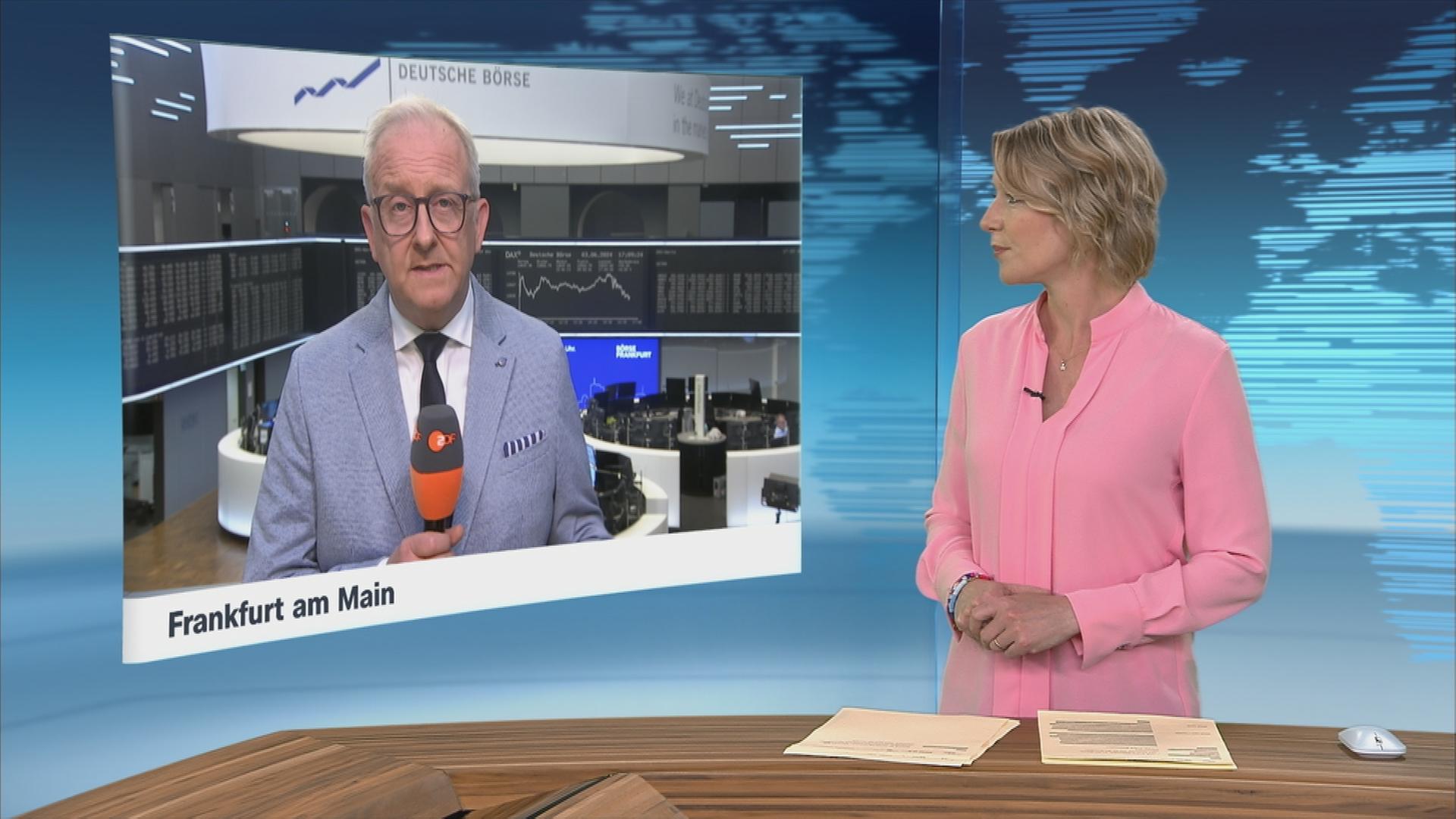 ZDF-Korrespondent Frank Bethmann an der Frankfurter Börse