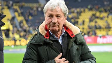 Ex-BVB-Profi Frank Mill am 25.11.2023 im Stadion vor dem Heimspiel gegen . Spieltag, Saison 2023 2024 Borussia Dortmund - Borussia Mönchengladbach