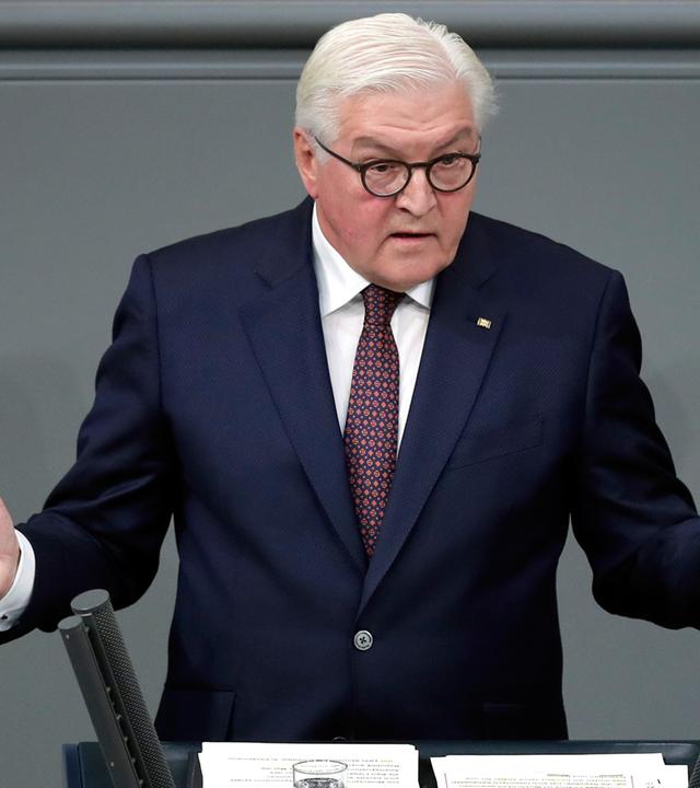 Bundespräsident Frank-Walter Steinmeier im Bundestag am 09.11.2018 in Berlin