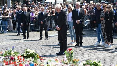 Frank-Walter Steinmeier bei Gedenkminute für den getöteten Polizisten in Mannheim