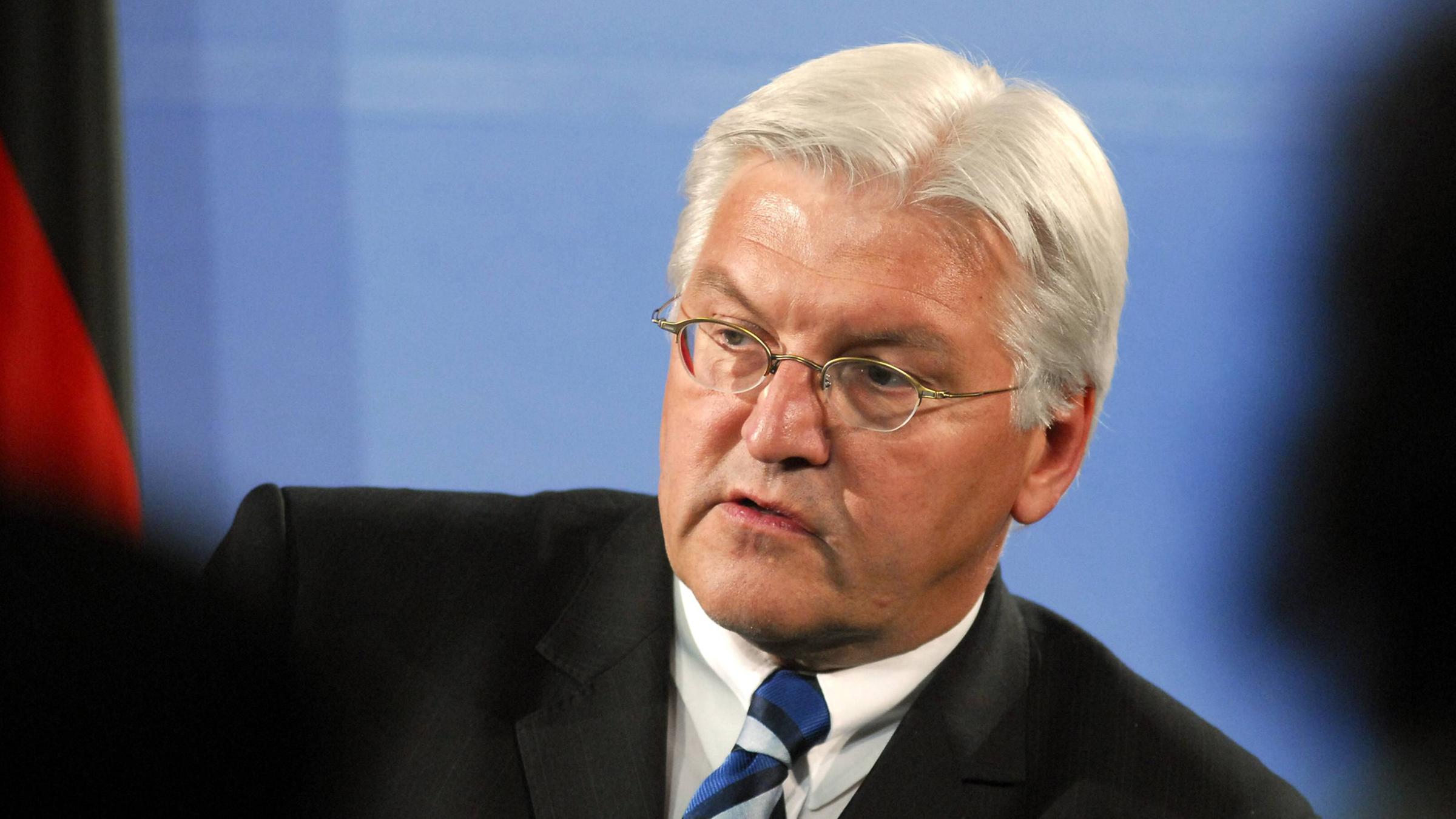 Frank-Walter Steinmeier während seiner ersten Amtszeit als Bundesaußenminister am 11.09.2007.