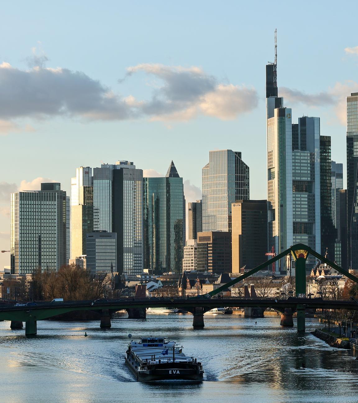 Financial district in Frankfurt