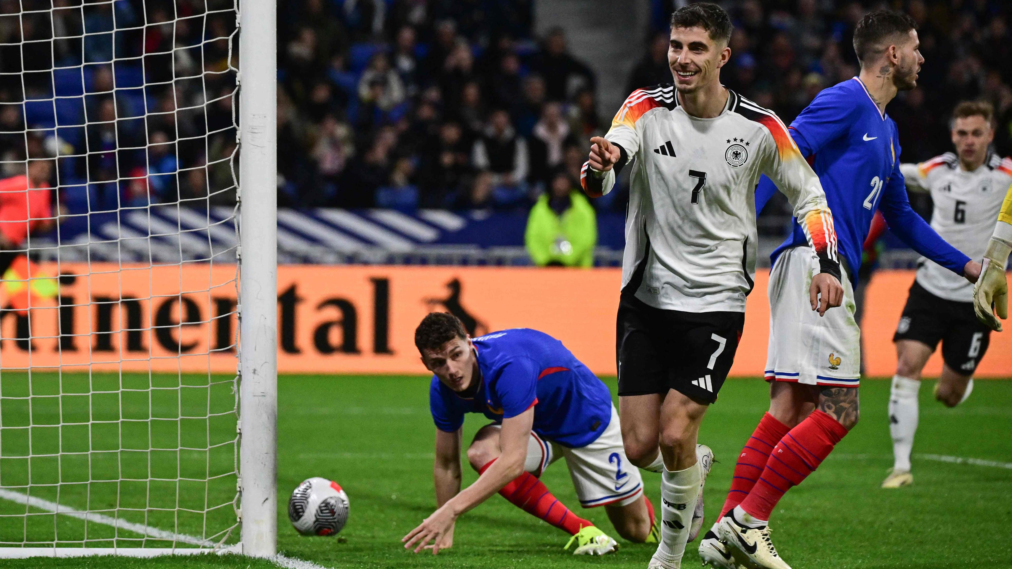 Kai Havertz nach seinem Tor zum 2:0 gegen Frankreich.