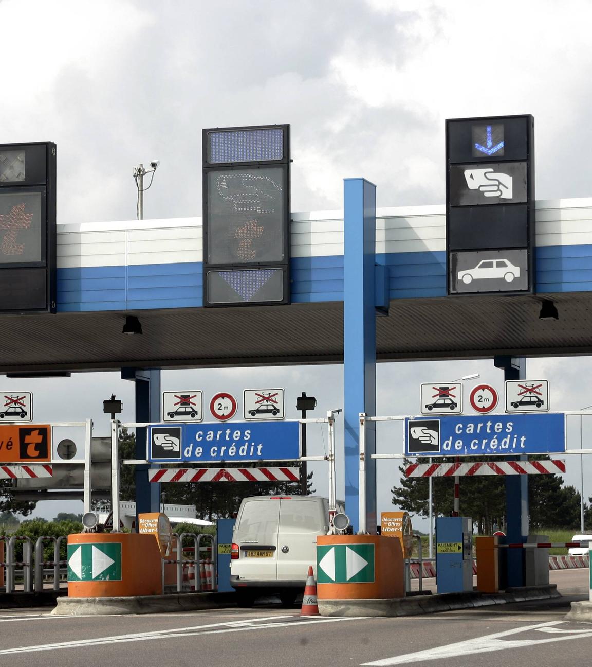 Mautstation in Frankreich.