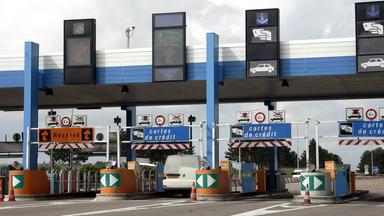 Mautstation in Frankreich.
