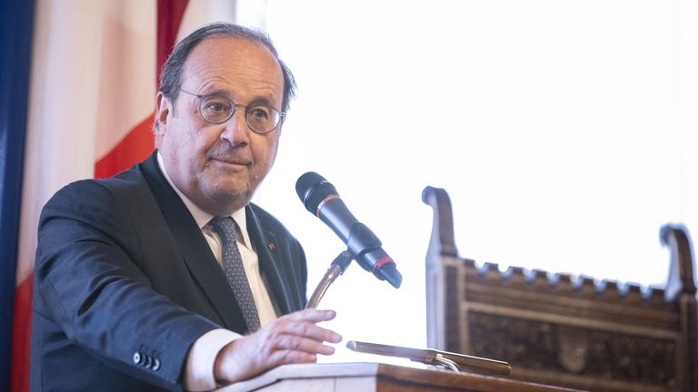 Frankreichs Ex-Präsident François Hollande in Wien.