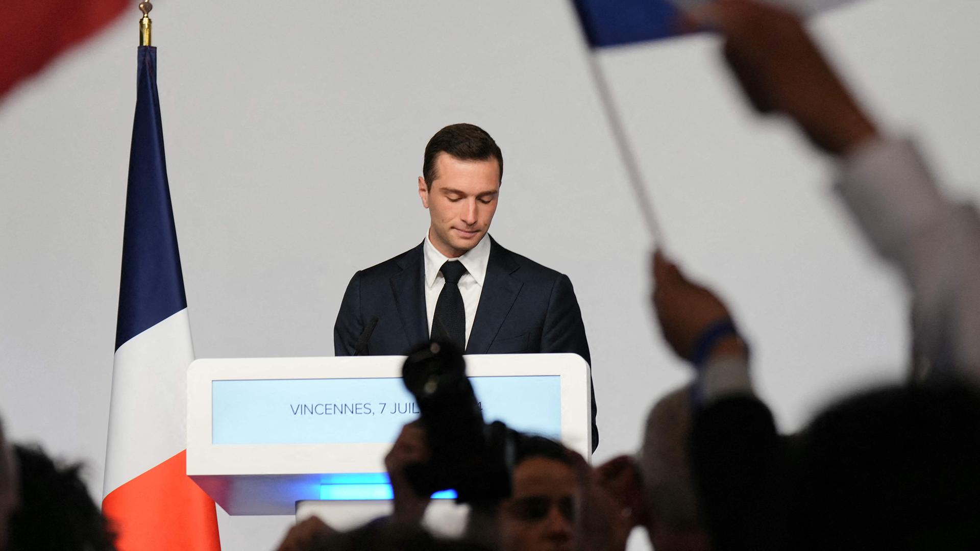 Jordan Bardella, Vorsitzender der rechtsextremen französischen Partei Rassemblement National (RN)