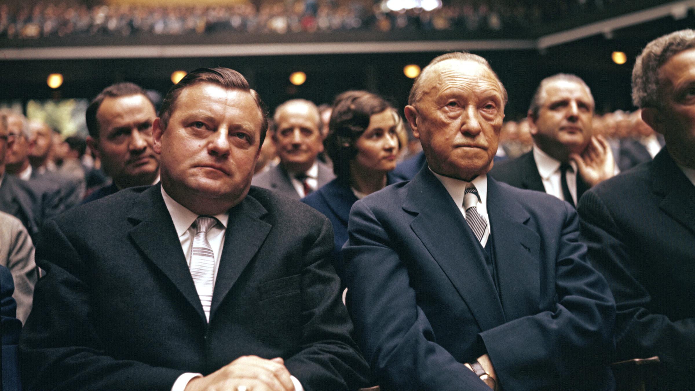 Franz-Josef Strauss und Konrad Adenauer