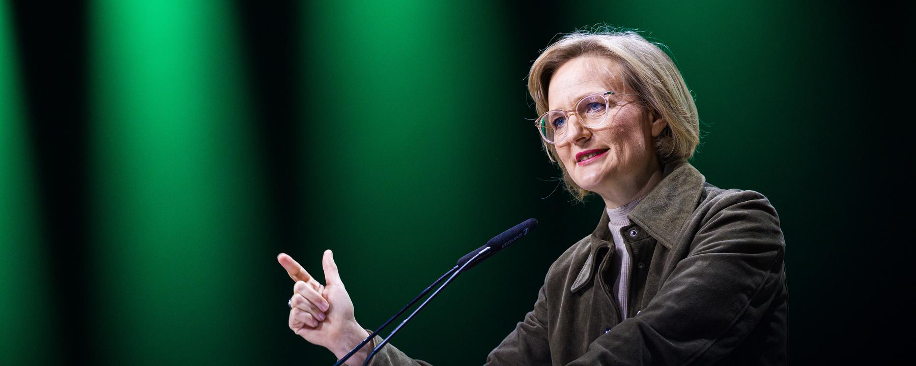 Franziska Brantner, Bundesvorsitzende der Grünen, spricht beim Bundesparteitag von Bündnis 90/Die Grünen in Hannover.