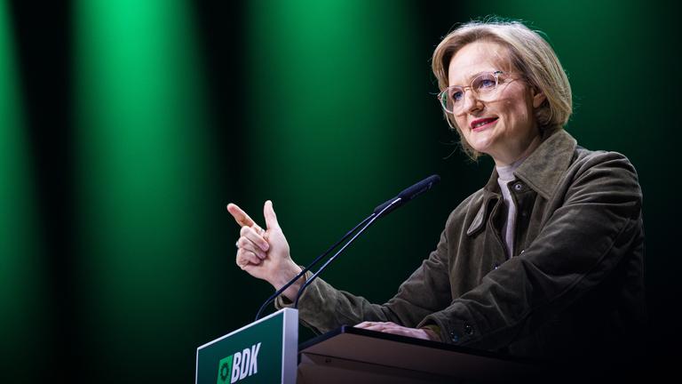 Franziska Brantner, Bundesvorsitzende der Grünen, spricht beim Bundesparteitag von Bündnis 90/Die Grünen in Hannover.
