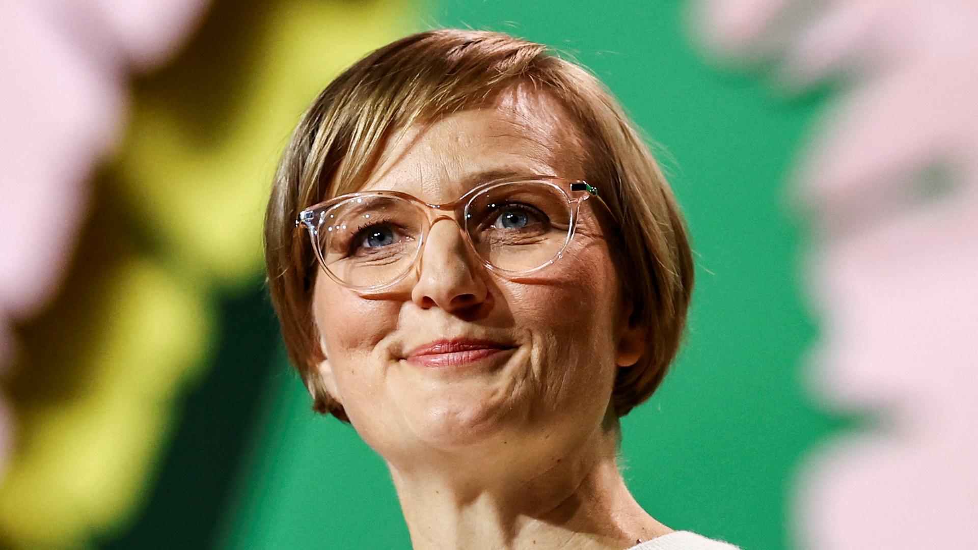 Franziska Brantner auf dem Parteitag der Grünen in Wiesbaden.