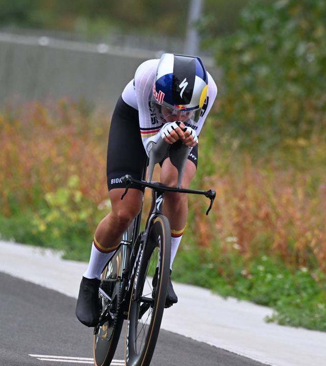 Radfahrerin Franziska Koch auf dem Rad bei den Weltmeisterschaften Elite Frauen am 20.09.2026.