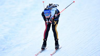 Die deutsche Biathletin Franziska Preuß ist im Weltcup in Ruhpolding auf der Strecke unterwegs