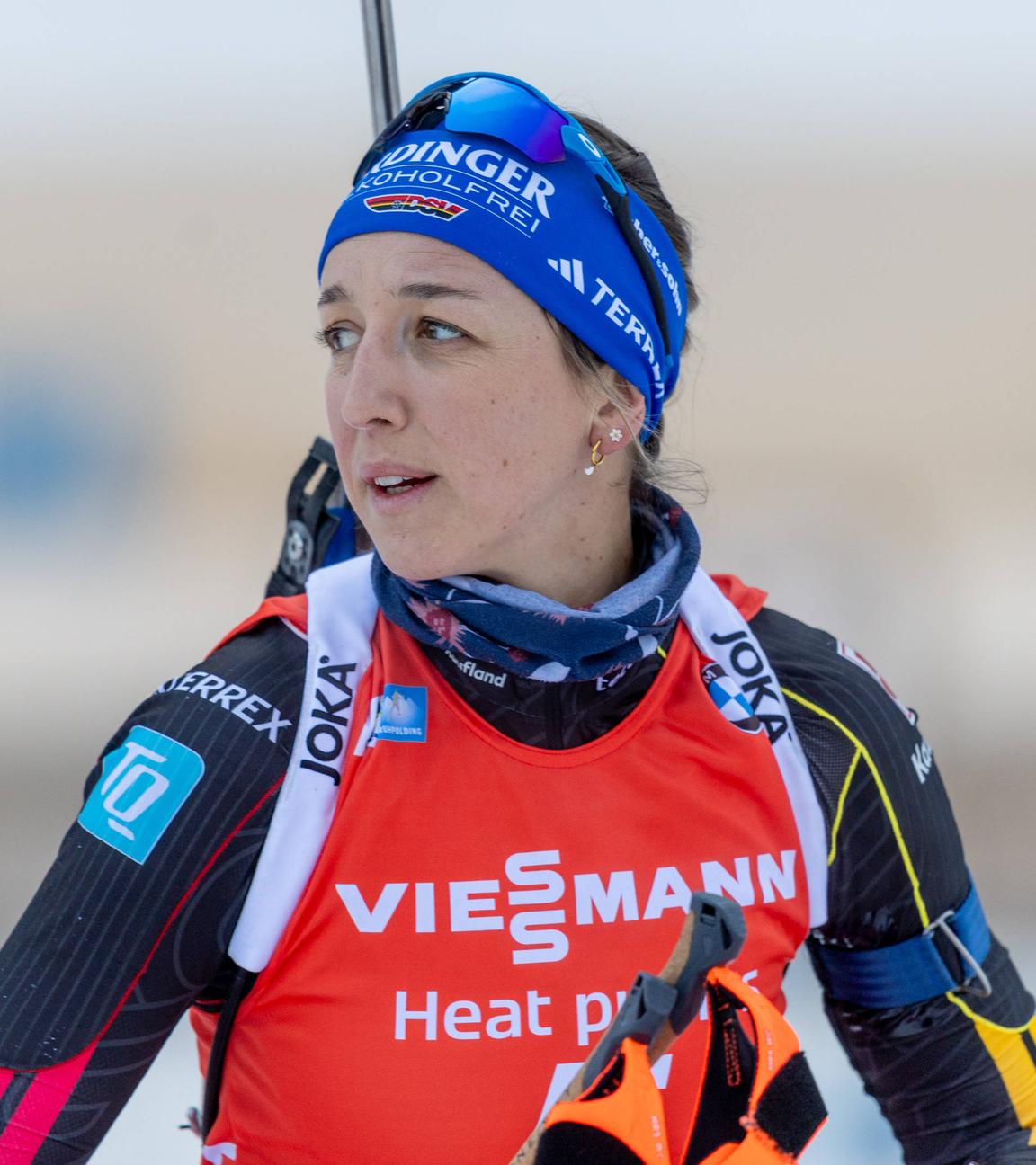 Biathletin Franziska Preuß aus Deutschland bei dem IBU Weltcup am 18.01.2026 in Ruhpolding.
