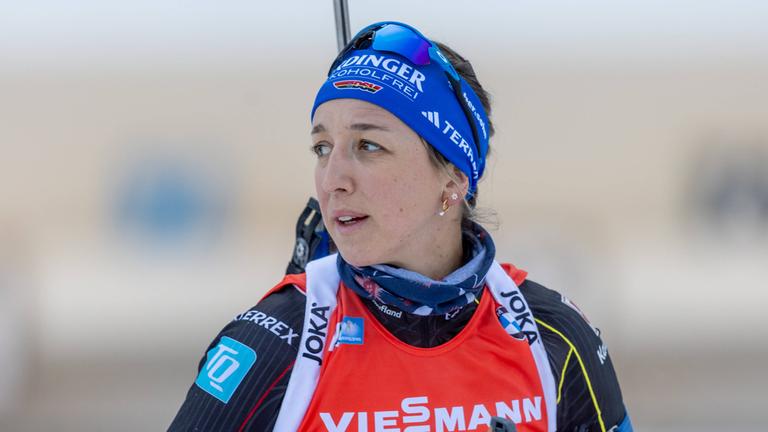 Biathletin Franziska Preuß aus Deutschland bei dem IBU Weltcup am 18.01.2026 in Ruhpolding.