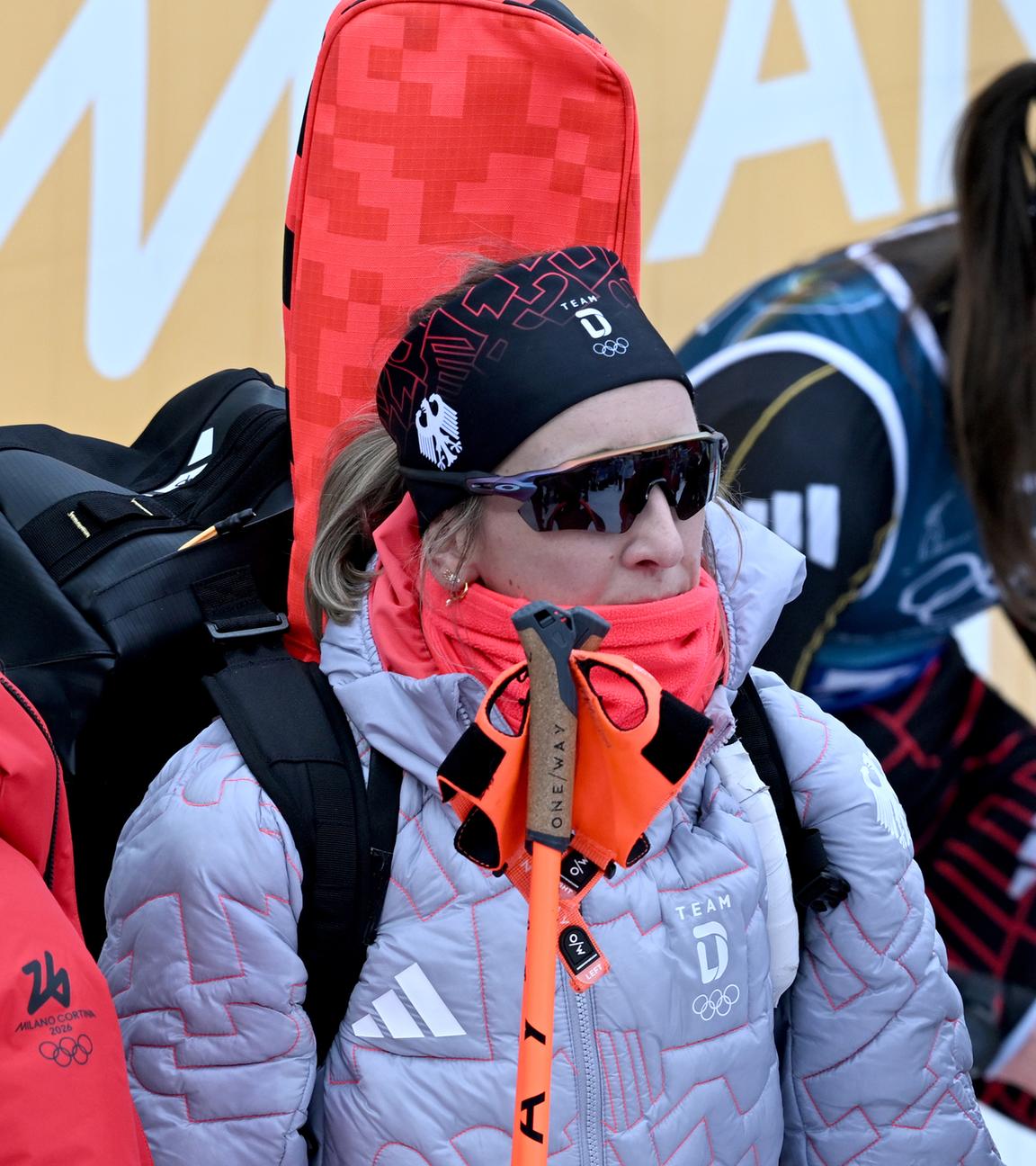 Franziska Preuss (Deutschland) nach dem Rennen.  