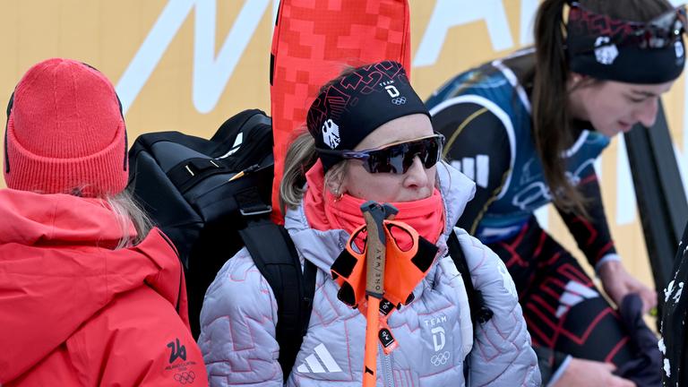 Franziska Preuss (Deutschland) nach dem Rennen.  