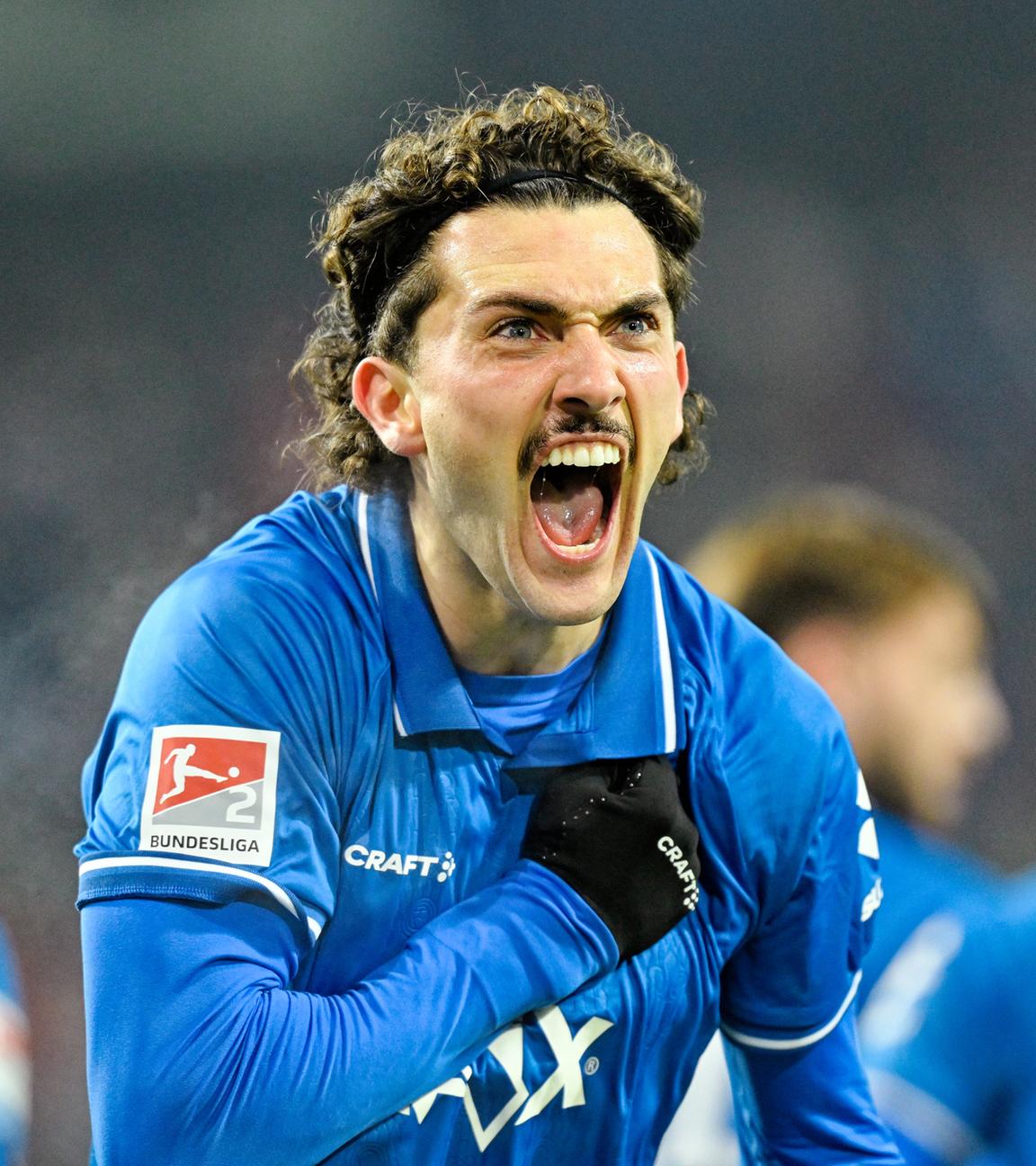 Fraser Hornby (SV Darmstadt 98) jubelt. 