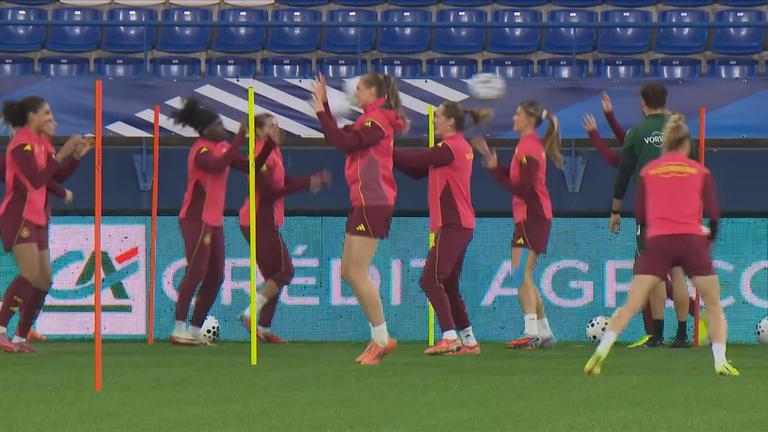 Spielerinnen beim Training