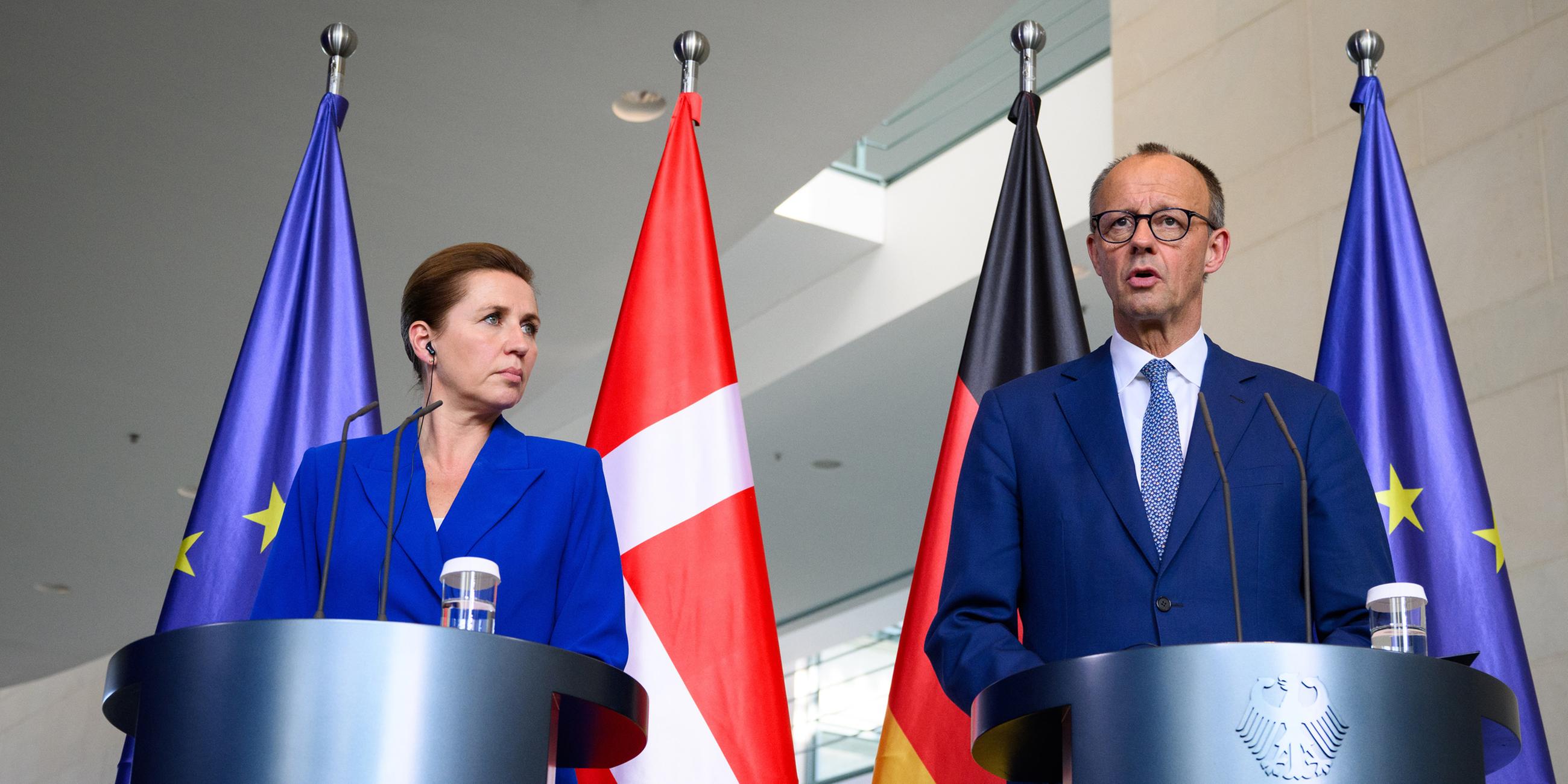 Mette Frederiksen und Friedrich Merz