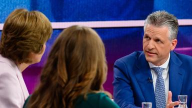 Von links: Maybrit Illner, Ricarda Lang, Thorsten Frei