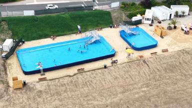 Improvisiertes Freibad in Bad Wildungen